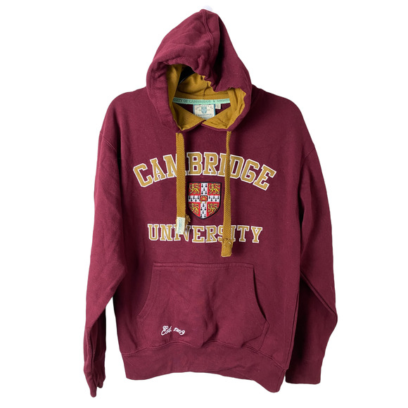 Ryder & Amies Other - Cambridge University Official College Red Gold Logo Embroidery Hoodie Large